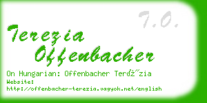 terezia offenbacher business card